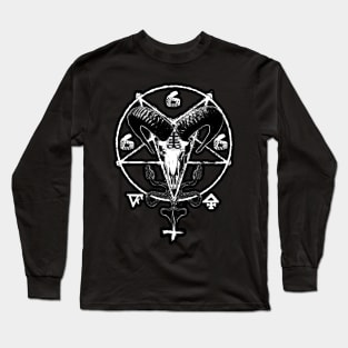 Baphomet Satanic 666 blasphemy tee Goat snake Alchemy Hermetic Esoteric T-Shir Long Sleeve T-Shirt